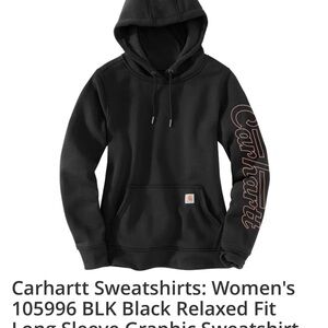 Carhartt Women's Black Graphic Hoodie